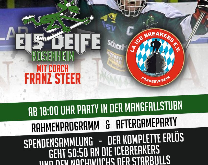 Benefizspiel der „Eisdeife“ in Rosenheim