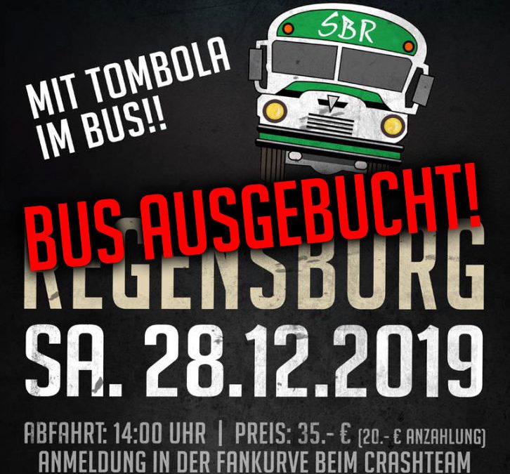 SOLD OUT: Fanbus nach Regensburg ist ausgebucht!
